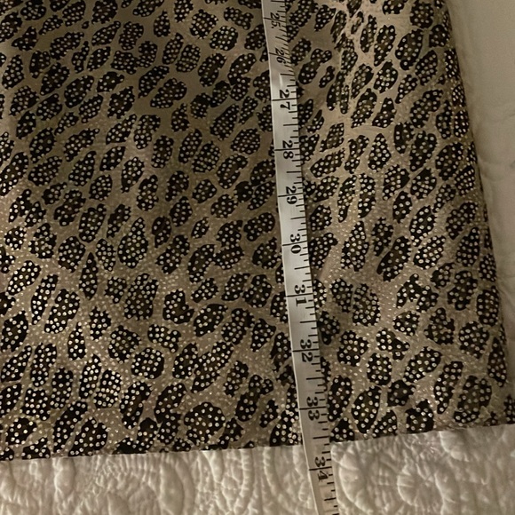 Vintage 80s Leather Cedars Shift Dress 8 Animal Leopard Print - Picture 13 of 14